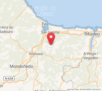 Map of Rilleira, Galicia