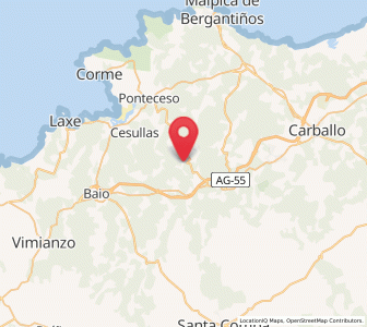 Map of Riobó, Galicia