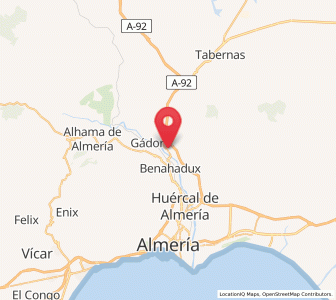 Map of Rioja, Andalusia