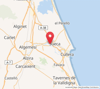 Map of Riola, Valencia