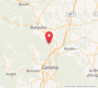 Map of Riudellots de la Creu, Catalonia