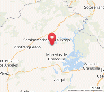 Map of Rivera-Oveja, Extremadura
