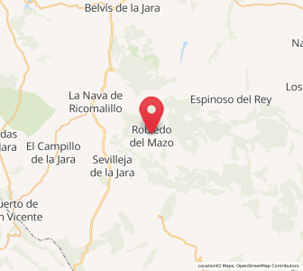 Map of Robledo del Mazo, Castille-La Mancha