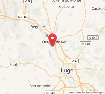 Map of Robra, Galicia