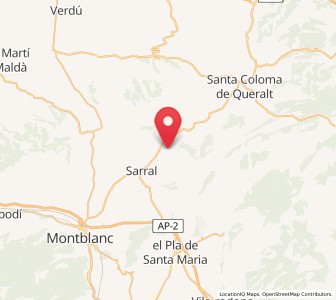Map of Rocafort de Queralt, Catalonia