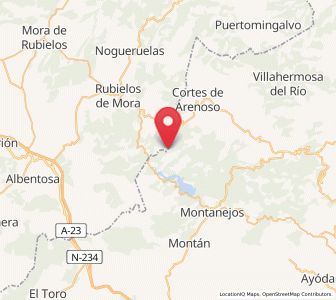 Map of Rodeche, Aragon