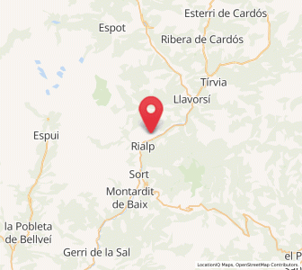 Map of Rodés, Catalonia