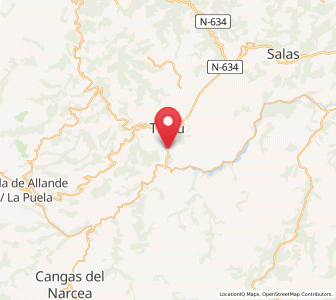 Map of Rodical, Asturias