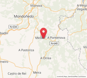Map of Rodrigas, Galicia