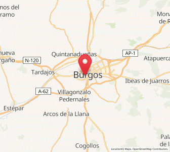 Map of Roman catholic diocese of Burgos, Castille and León