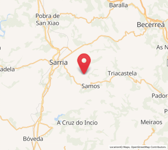 Map of Romelle, Galicia
