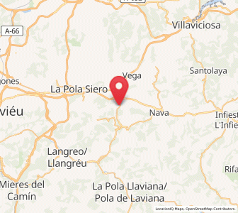 Map of Roza, Asturias