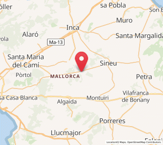 Map of Ruberts, Balearic Islands