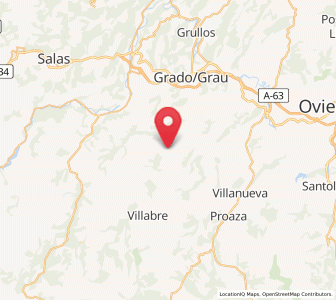 Map of Rubiano, Asturias