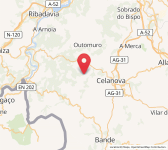 Map of Rubiás, Galicia