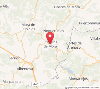 Map of Rubielos de Mora, Aragon