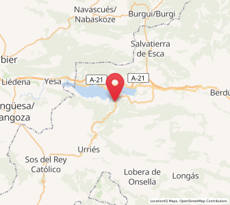 Map of Ruesta, Aragon