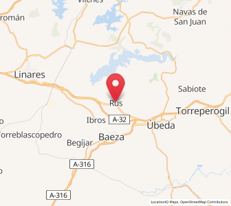 Map of Rus, Andalusia