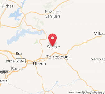 Map of Sabiote, Andalusia