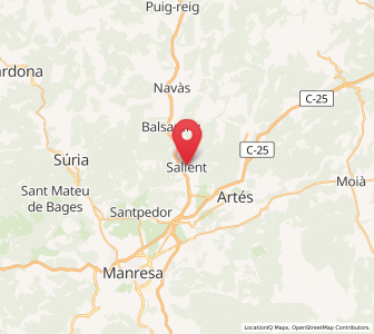 Map of Sallent, Catalonia
