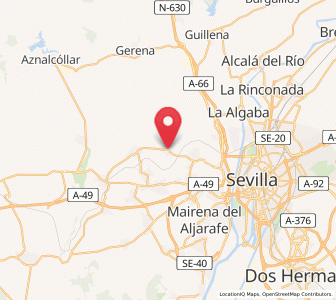 Map of Salteras, Andalusia