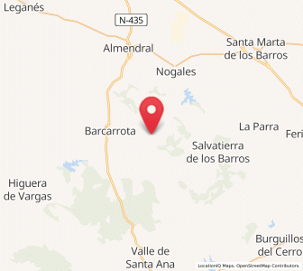 Map of Salvaleón, Extremadura