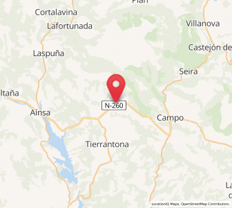 Map of Samper, Aragon