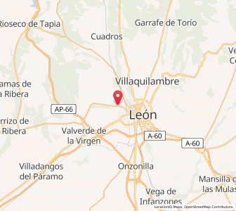 Map of San Andrés del Rabanedo, Castille and León