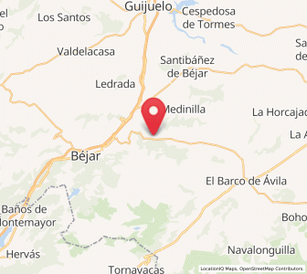 Map of San Bartolomé de Béjar, Castille and León