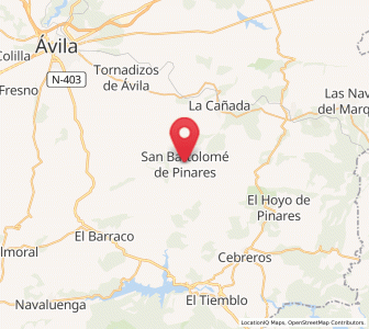 Map of San Bartolomé de Pinares, Castille and León