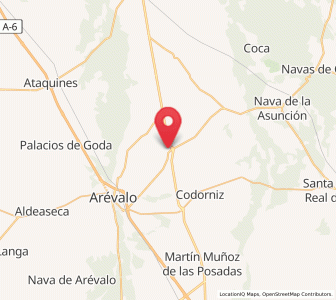 Map of San Cristóbal de la Vega, Castille and León