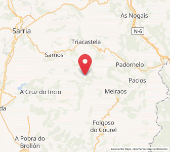 Map of San Cristovo de Lóuzara, Galicia