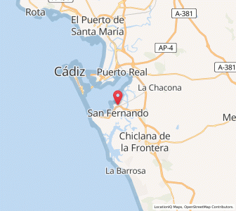 Map of San Fernando, Andalusia