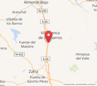 Map of San Isidro, Extremadura