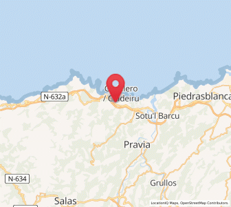 Map of San Juan, Asturias