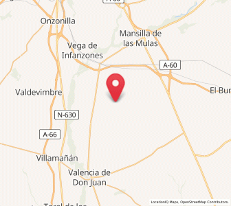 Map of San Justo de los Oteros, Castille and León