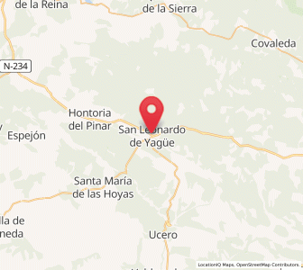 Map of San Leonardo de Yagüe, Castille and León