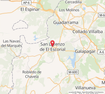 Map of San Lorenzo de El Escorial, Madrid