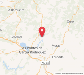 Map of San Mamede, Galicia