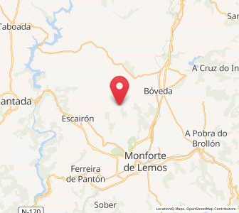 Map of San Mamede, Galicia