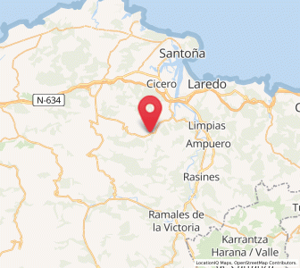 Map of San Mamés de Aras, Cantabria