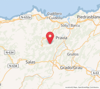 Map of San Martín de Arango, Asturias