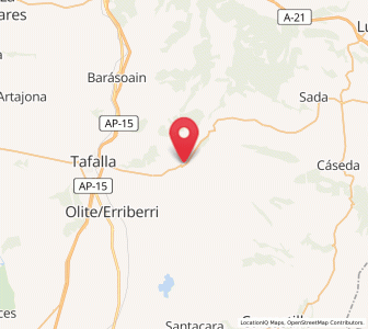 Map of San Martín de Unx, Navarre