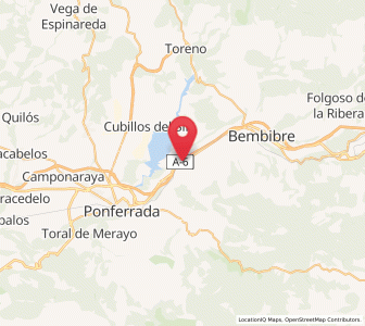 Map of San Miguel de las Dueñas, Castille and León