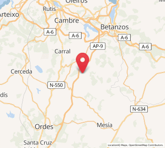 Map of San Paio, Galicia
