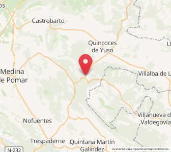 Map of San Pantaleón de Losa, Castille and León