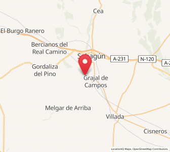 Map of San Pedro de las Dueñas, Castille and León