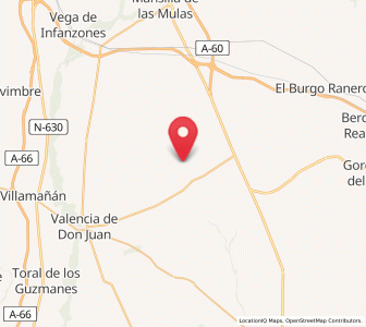 Map of San Pedro de los Oteros, Castille and León