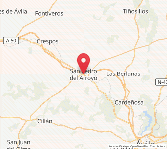 Map of San Pedro del Arroyo, Castille and León