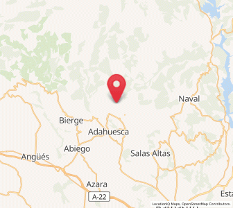 Map of San Pelegrín, Aragon